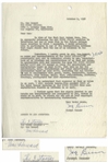 Moe Howard & Joe Besser Signed Agreement From October 1958, Allowing The Three Stooges to Use Bessers Voice & Likeness -- Signed by Moe, The 3 Stooges / Moe Howard -- 8.5 x 11, Near Fine